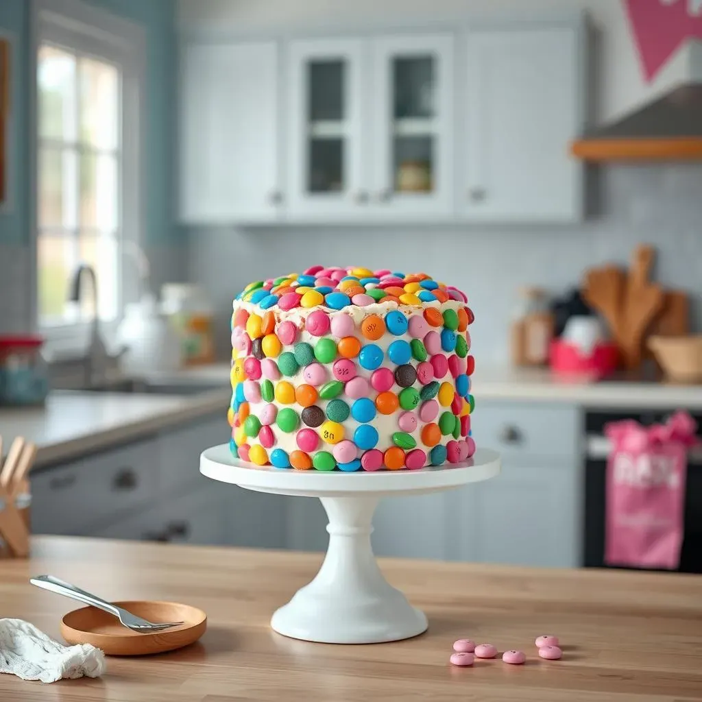 Baking and Preparing Your M&M Gender Reveal Cake