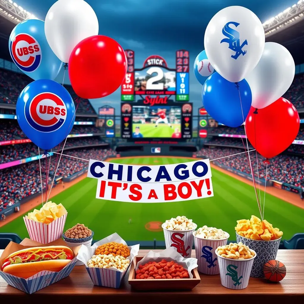 Chicago Baseball Gender Reveal Party Essentials and Extra Touches