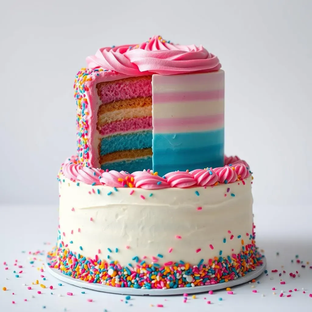Color Explosion: Vibrant Gender Reveal Cake Ideas