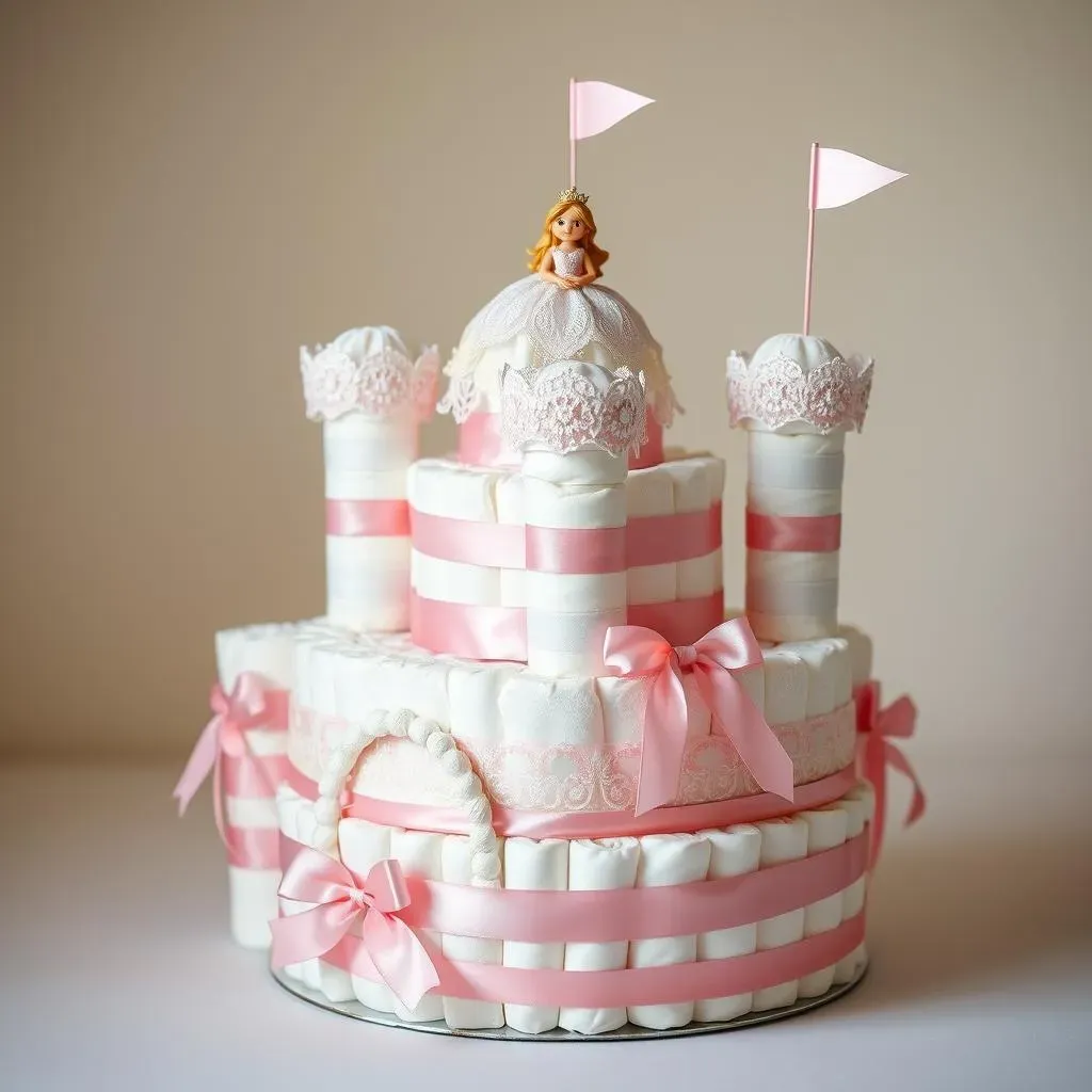 Crafting a Royal Surprise: The Princess Diaper Cake Castle