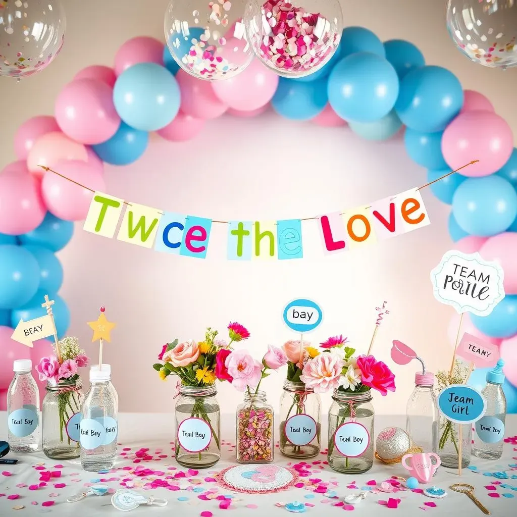 Creative Decorations and DIY Ideas for Twin Gender Reveal Party
