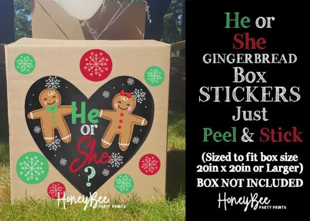 Festive cute gender reveal ideas for christmas