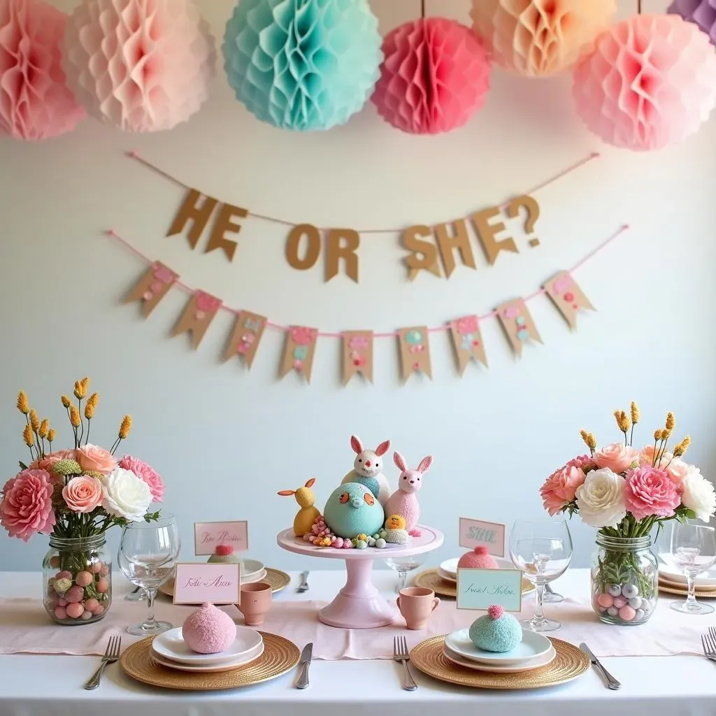 DIY Gender Reveal Table Decor Ideas