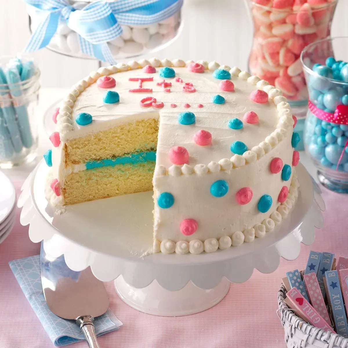 Gathering Your Supplies for an Easy Gender Reveal Cake