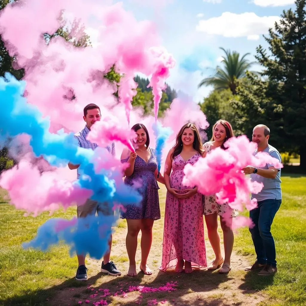 Sensational Gender Reveal Photography with Smoke Bombs