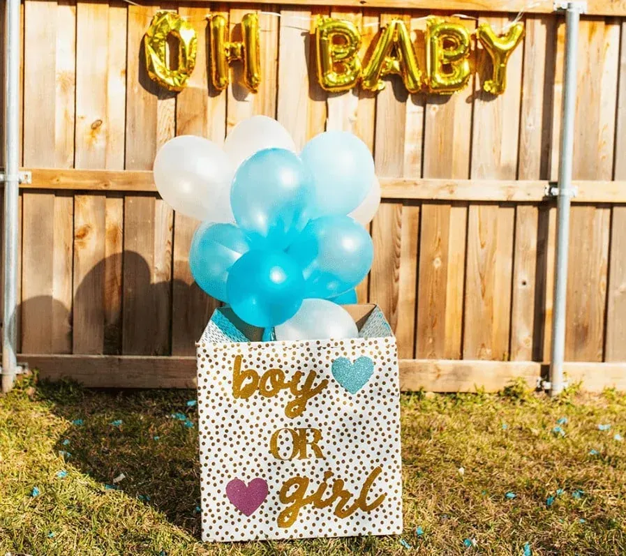 Simple Ways how to decorate a gender reveal box easily