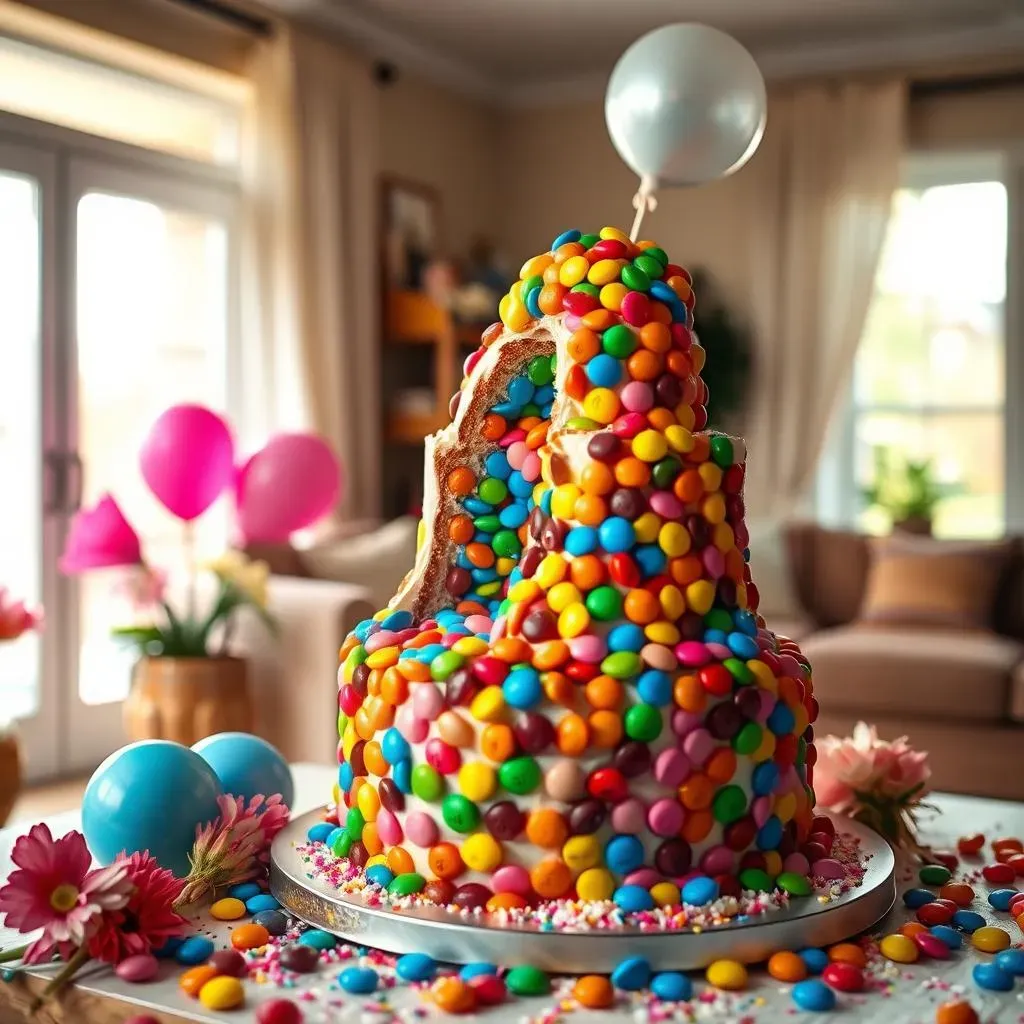 Amazing M&M Gender Reveal Cake!