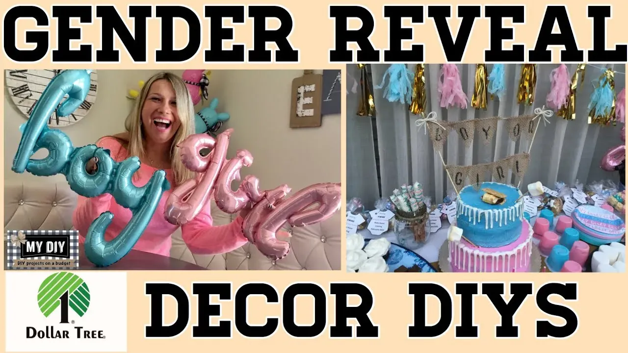 Putting Your Dollar Tree Gender Reveal Decoration Ideas DIY Together
